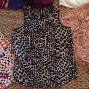 Black and White cheetah top